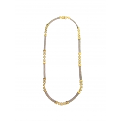 14Kt Two-tone Mesh and Link Necklace (31.10gr)
